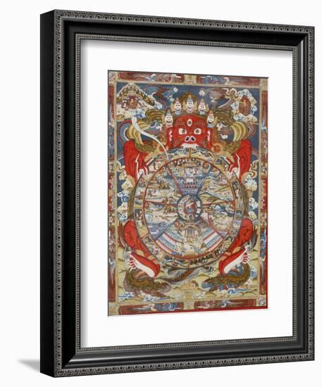 Wheel of Life, Kopan Monastery, Bhaktapur, Nepal, Asia-Godong-Framed Photographic Print