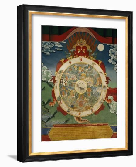 Wheel of Life, Tibetan Art, China-Doug Traverso-Framed Photographic Print