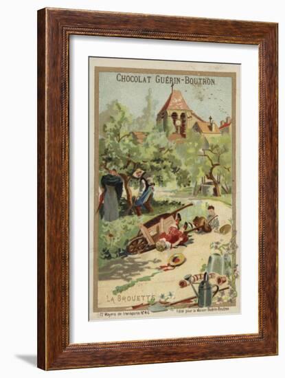 Wheelbarrow Accident-null-Framed Giclee Print