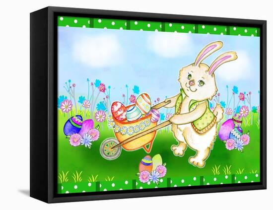 Wheelbarrow-Valarie Wade-Framed Premier Image Canvas