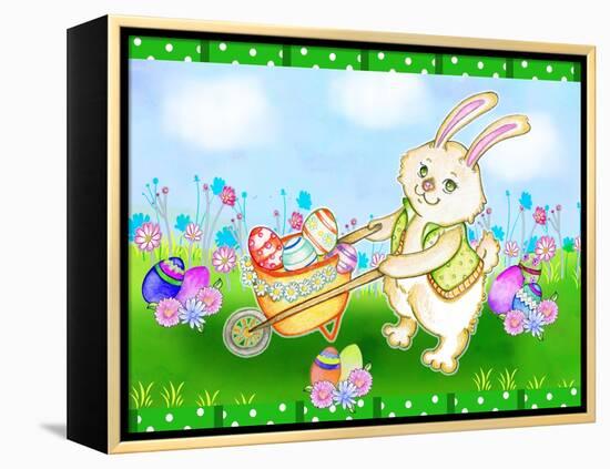 Wheelbarrow-Valarie Wade-Framed Premier Image Canvas