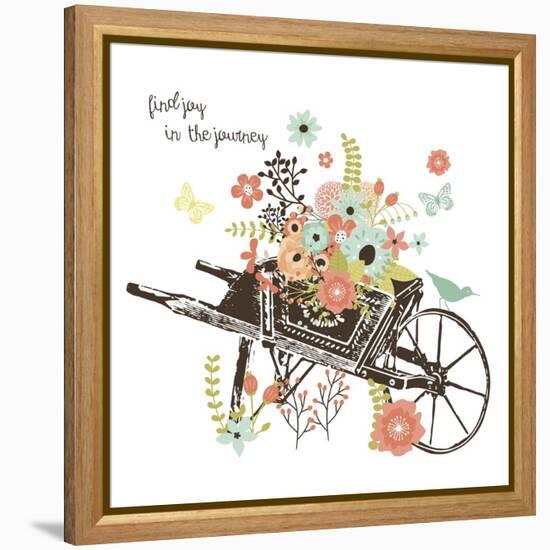 Wheelbarrow-Erin Clark-Framed Premier Image Canvas