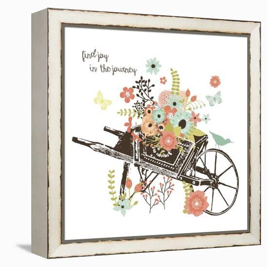 Wheelbarrow-Erin Clark-Framed Premier Image Canvas