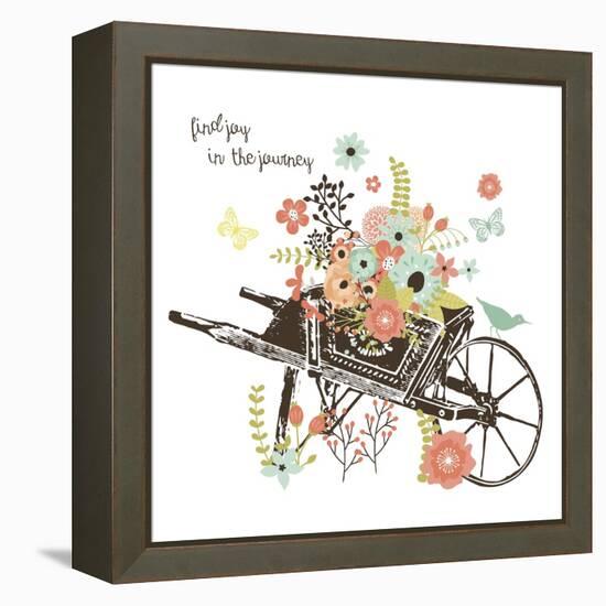 Wheelbarrow-Erin Clark-Framed Premier Image Canvas