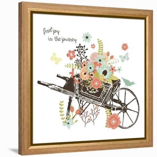 Wheelbarrow-Erin Clark-Framed Premier Image Canvas