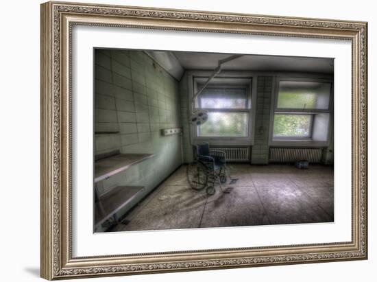 Wheelchair in Empty Room-Nathan Wright-Framed Photographic Print