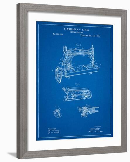 Wheeler and Wilson Sewing Machine Patent-Cole Borders-Framed Art Print