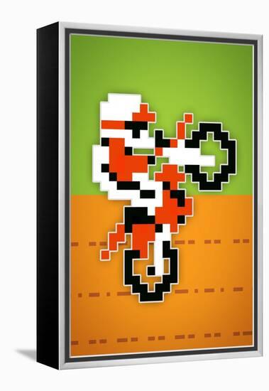 Wheelie 8-bit Video Game Plastic Sign-null-Framed Stretched Canvas