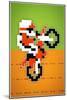 Wheelie 8-bit Video Game Plastic Sign-null-Mounted Art Print