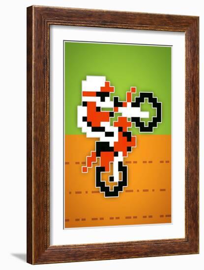 Wheelie 8-bit Video Game-null-Framed Premium Giclee Print