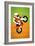 Wheelie 8-bit Video Game-null-Framed Art Print