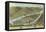 Wheeling, West Virginia - Panoramic Map-Lantern Press-Framed Stretched Canvas