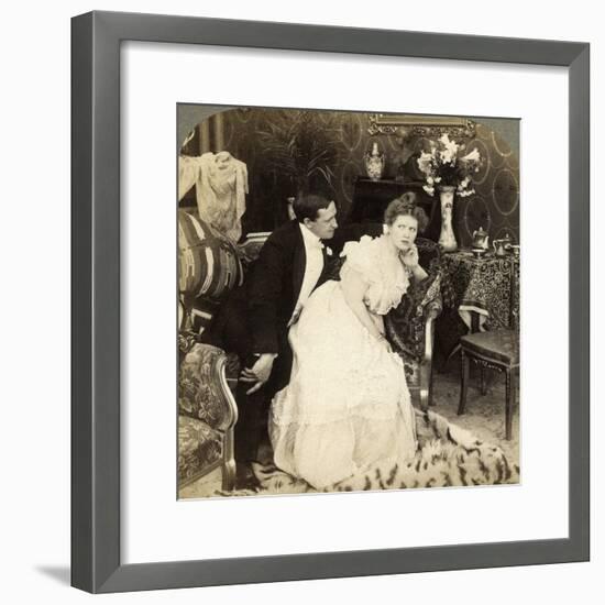 When a Man Comes Too Near He Goes Too Far-Underwood & Underwood-Framed Photographic Print