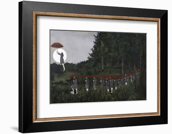 When a rising moon has touched the Treeline-Kara Smith-Framed Giclee Print