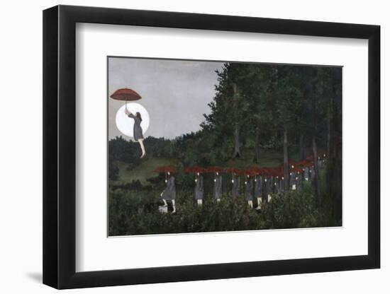 When a rising moon has touched the Treeline-Kara Smith-Framed Giclee Print