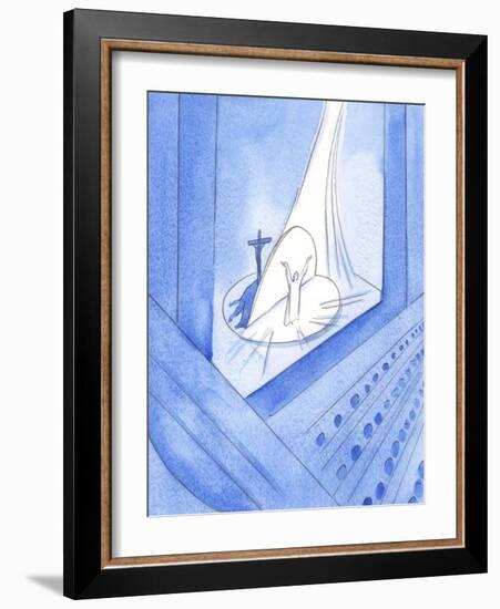 When Christ is Really Present before Us, in the Holy Sacrifice, We are Present to His Entire Life,-Elizabeth Wang-Framed Giclee Print