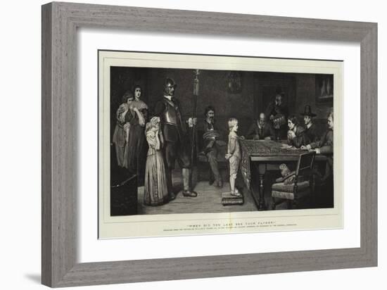 When Did You Last See Your Father?-William Frederick Yeames-Framed Giclee Print