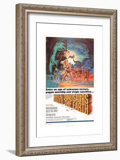 When Dinosaurs Ruled the Earth-null-Framed Premium Giclee Print