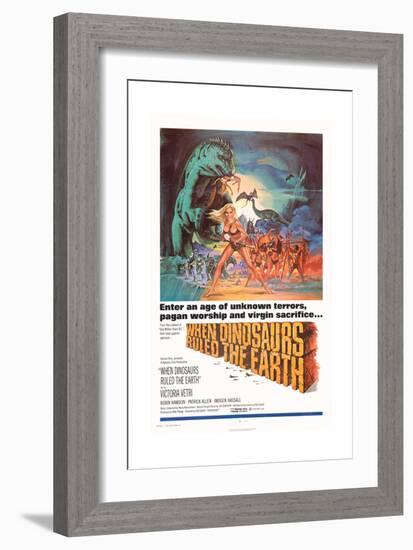 When Dinosaurs Ruled the Earth-null-Framed Premium Giclee Print