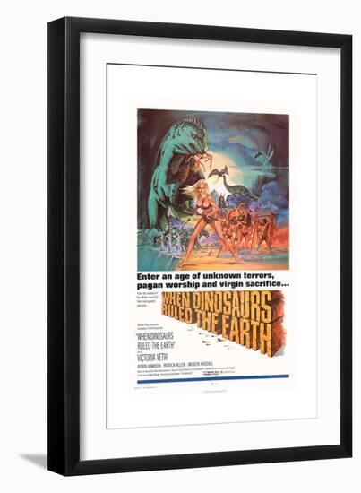 When Dinosaurs Ruled the Earth-null-Framed Premium Giclee Print