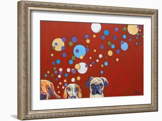 When Dogs Drink-Kathryn Wronski-Framed Art Print