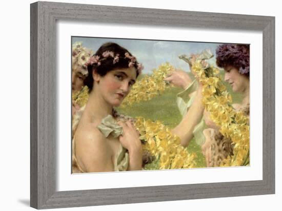 When Flowers Return-Sir Lawrence Alma-Tadema-Framed Giclee Print