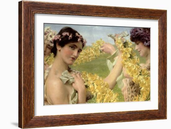 When Flowers Return-Sir Lawrence Alma-Tadema-Framed Giclee Print