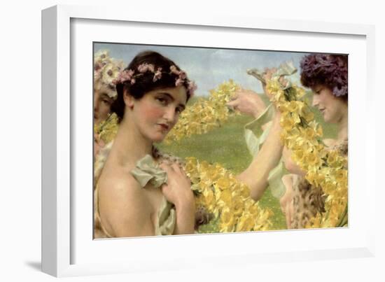 When Flowers Return-Sir Lawrence Alma-Tadema-Framed Giclee Print