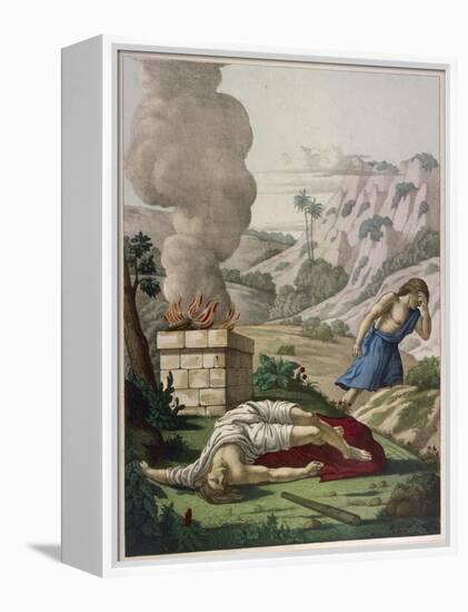 When God Prefers Abels Sacrifice to His Cain Gets Jealous of His Brother and Kills Him-null-Framed Stretched Canvas