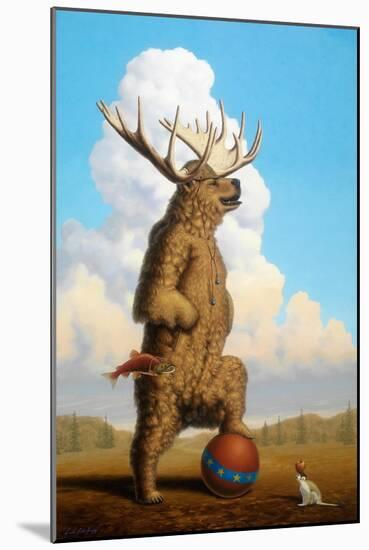 When Griz Grew Up He Wanted To Be A Moose-Linda Ridd Herzog-Mounted Art Print