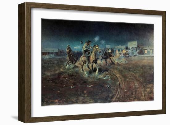 When Guns Speak-Charles Marion Russell-Framed Art Print