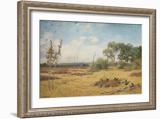 When Hops are Housed and Gardens Bare, 1888 (W/C and Gouache)-Maud Naftel-Framed Giclee Print