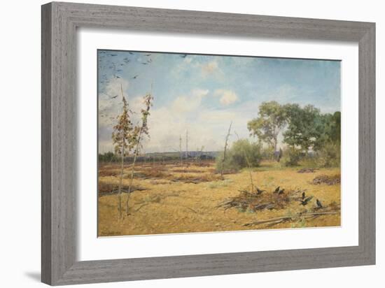 When Hops are Housed and Gardens Bare, 1888 (W/C and Gouache)-Maud Naftel-Framed Giclee Print