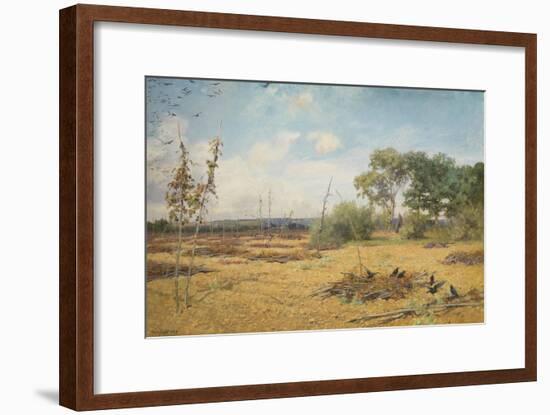 When Hops are Housed and Gardens Bare, 1888 (W/C and Gouache)-Maud Naftel-Framed Giclee Print