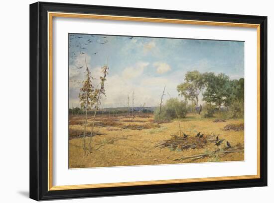 When Hops are Housed and Gardens Bare, 1888 (W/C and Gouache)-Maud Naftel-Framed Giclee Print