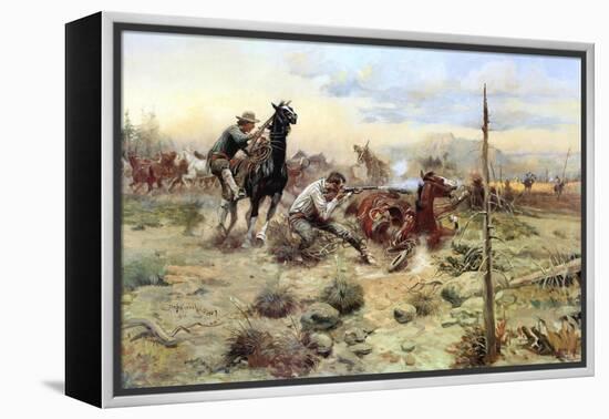 When Horse Flesh Comes High-Charles Marion Russell-Framed Stretched Canvas