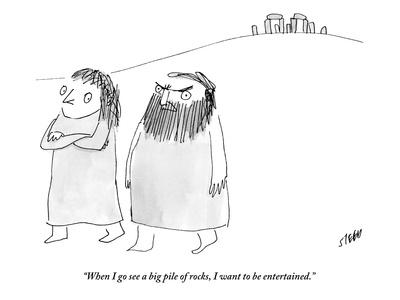 When I Go See A Big Pile Of Rocks I Want To Be Entertained New Yorker Cartoon Premium Giclee Print Edward Steed Art Com
