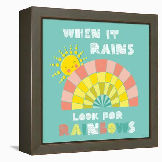 When it Rains Look for Rainbows-Heather Rosas-Framed Stretched Canvas