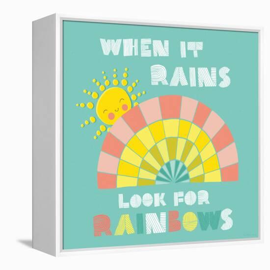 When it Rains Look for Rainbows-Heather Rosas-Framed Stretched Canvas