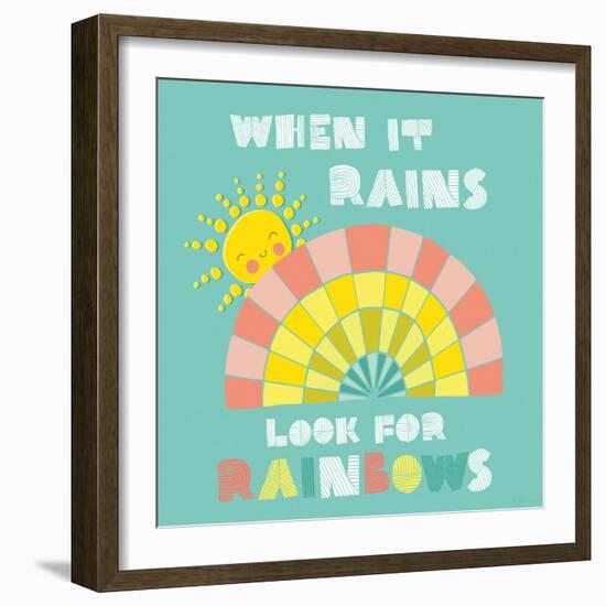 When it Rains Look for Rainbows-Heather Rosas-Framed Art Print