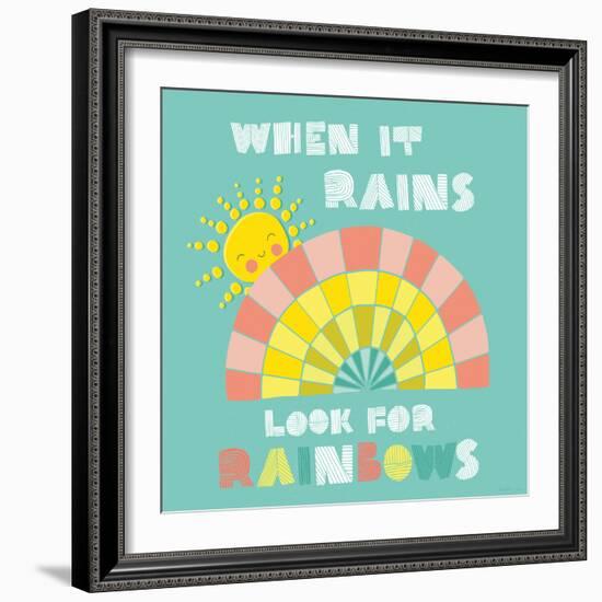 When it Rains Look for Rainbows-Heather Rosas-Framed Art Print