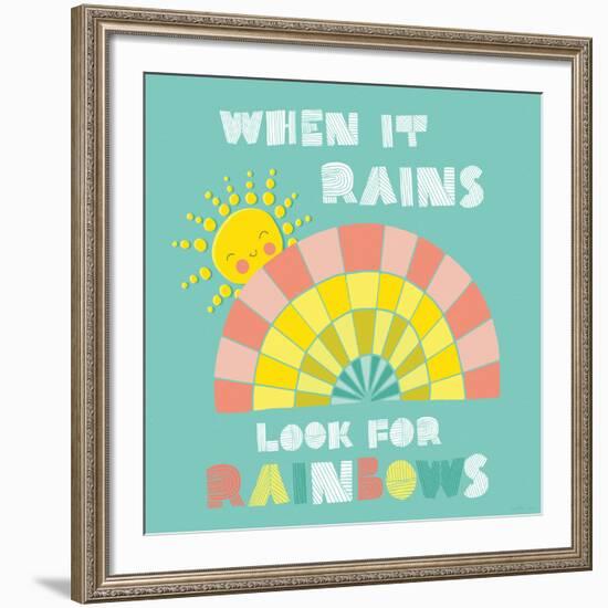 When it Rains Look for Rainbows-Heather Rosas-Framed Art Print