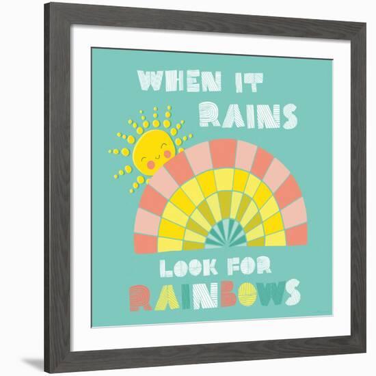 When it Rains Look for Rainbows-Heather Rosas-Framed Art Print