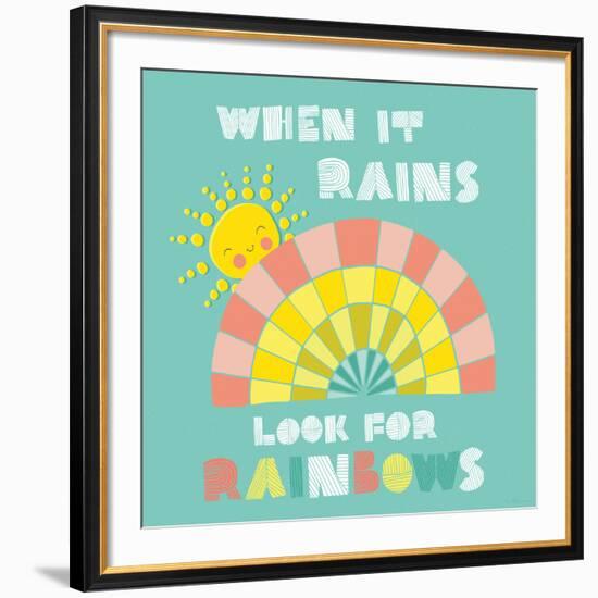 When it Rains Look for Rainbows-Heather Rosas-Framed Art Print