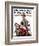 "When Johnny Comes Marching Home" Saturday Evening Post Cover, February 22,1919-Norman Rockwell-Framed Giclee Print