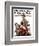 "When Johnny Comes Marching Home" Saturday Evening Post Cover, February 22,1919-Norman Rockwell-Framed Giclee Print