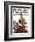 "When Johnny Comes Marching Home" Saturday Evening Post Cover, February 22,1919-Norman Rockwell-Framed Giclee Print