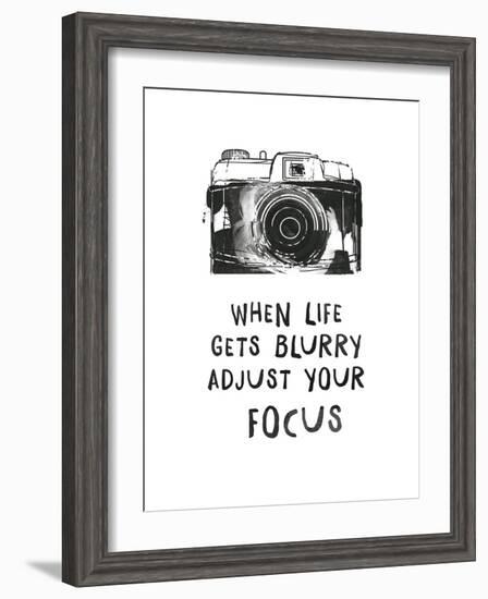 When Life Gets Blurry-Peach & Gold-Framed Art Print