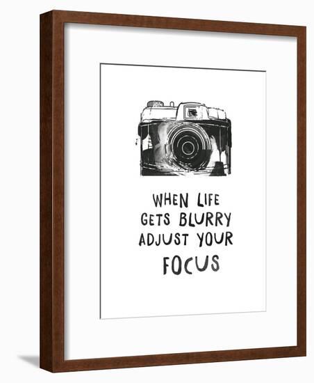 When Life Gets Blurry-Peach & Gold-Framed Art Print