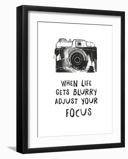 When Life Gets Blurry-Peach & Gold-Framed Art Print